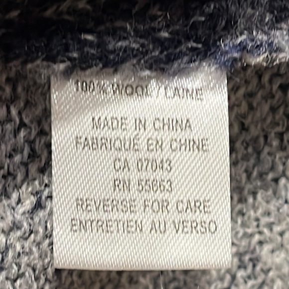 Kenar wool wrap long jacket. Blue grey, size large. - Picture 10 of 10